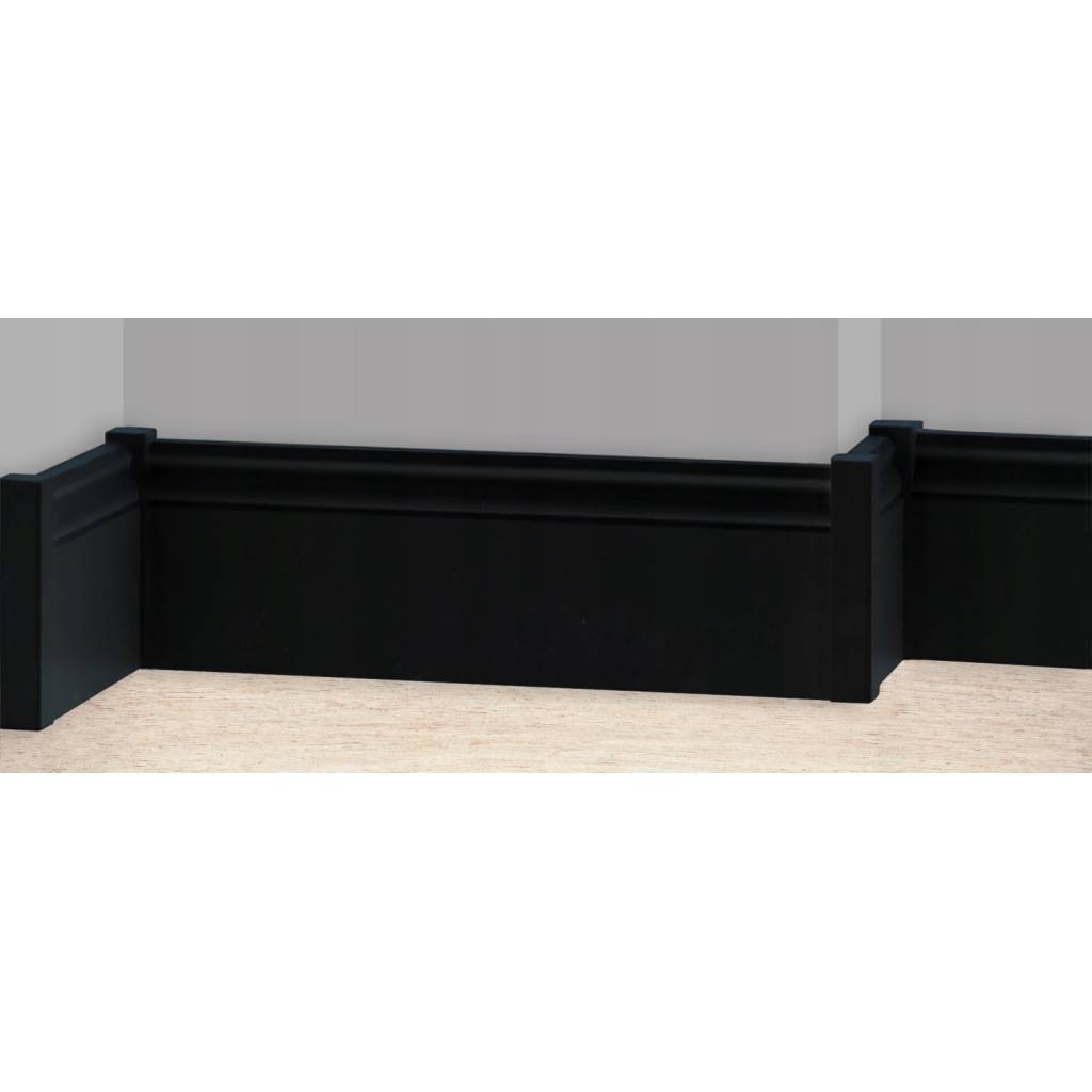 Narożnik do listwy przypodłogowej MDF Ergo Czarny matowy 8 cm, 551699