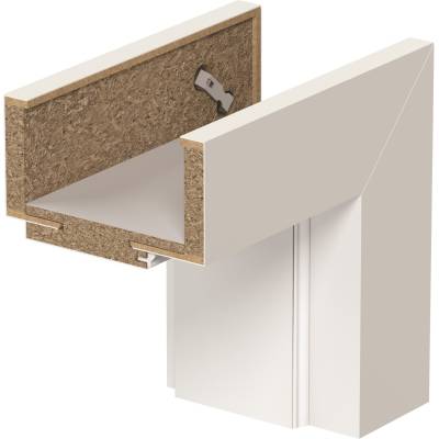 Ościeżnica regulowana Porta  SYSTEM ELEGANCE C 120-140  Lakier UV Lewa 80cm bezprzylgowa, OPAP0C0L08WBI0AZU80000R
