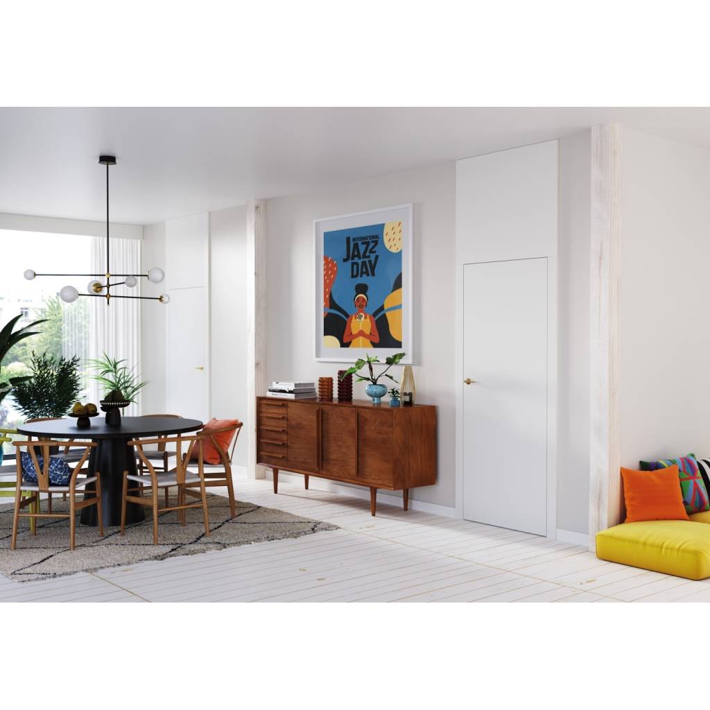 Ościeżnica regulowana Porta  SYSTEM ELEGANCE C 120-140  Lakier UV Lewa 80cm bezprzylgowa, OPAP0C0L08WBI0AZU80000R