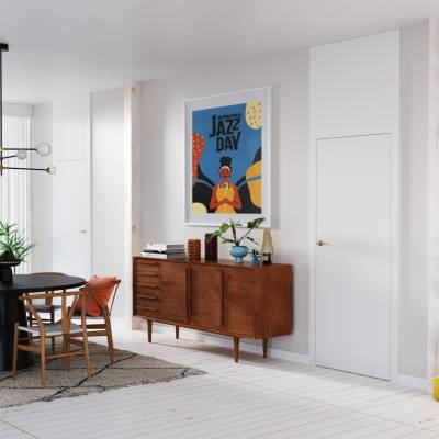 Ościeżnica regulowana Porta  SYSTEM ELEGANCE C 120-140  Lakier UV Lewa 80cm bezprzylgowa, OPAP0C0L08WBI0AZU80000R