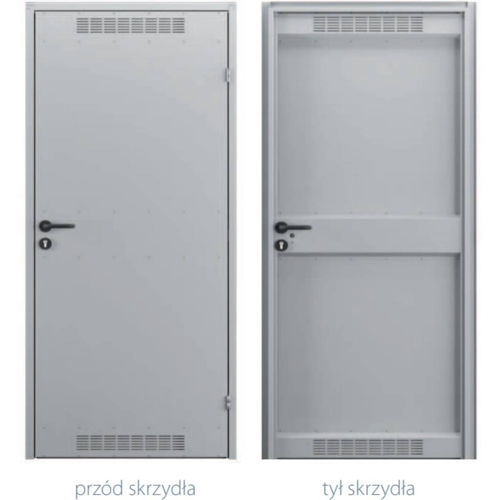 Drzwi uniwersalne metalowe Porta 80 model 2 , DNWPL2MU080000SP2K0000