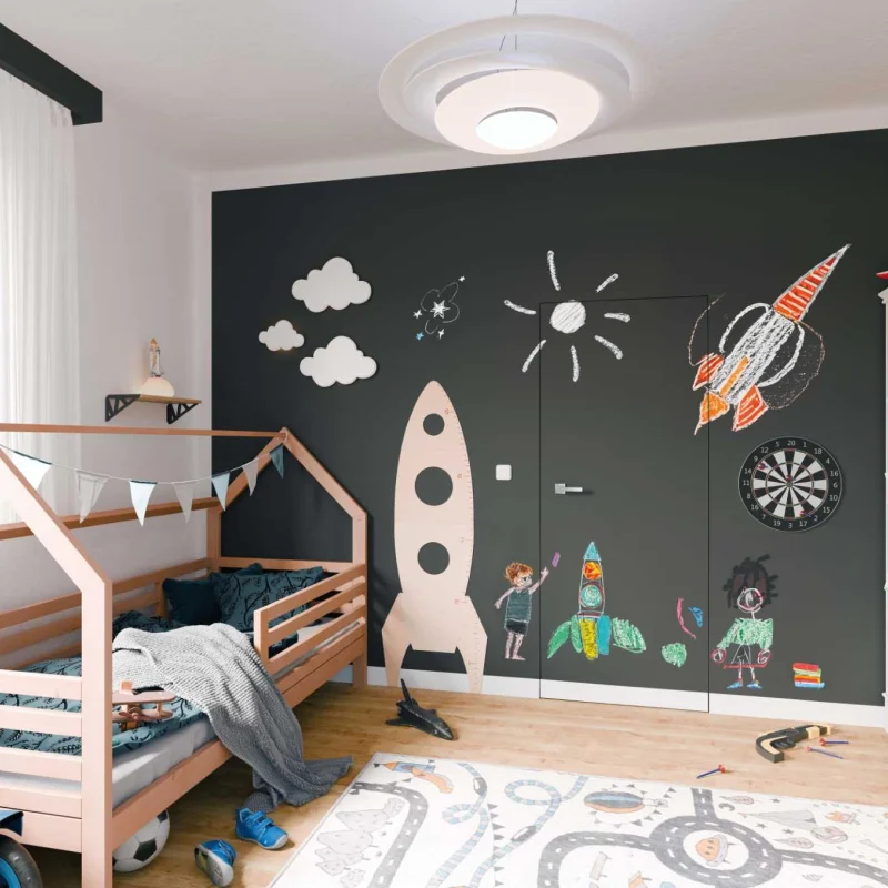 Drzwi Sara Eco 2 bezprzylgowe ukryte prawe 70 cm płyta, DRE