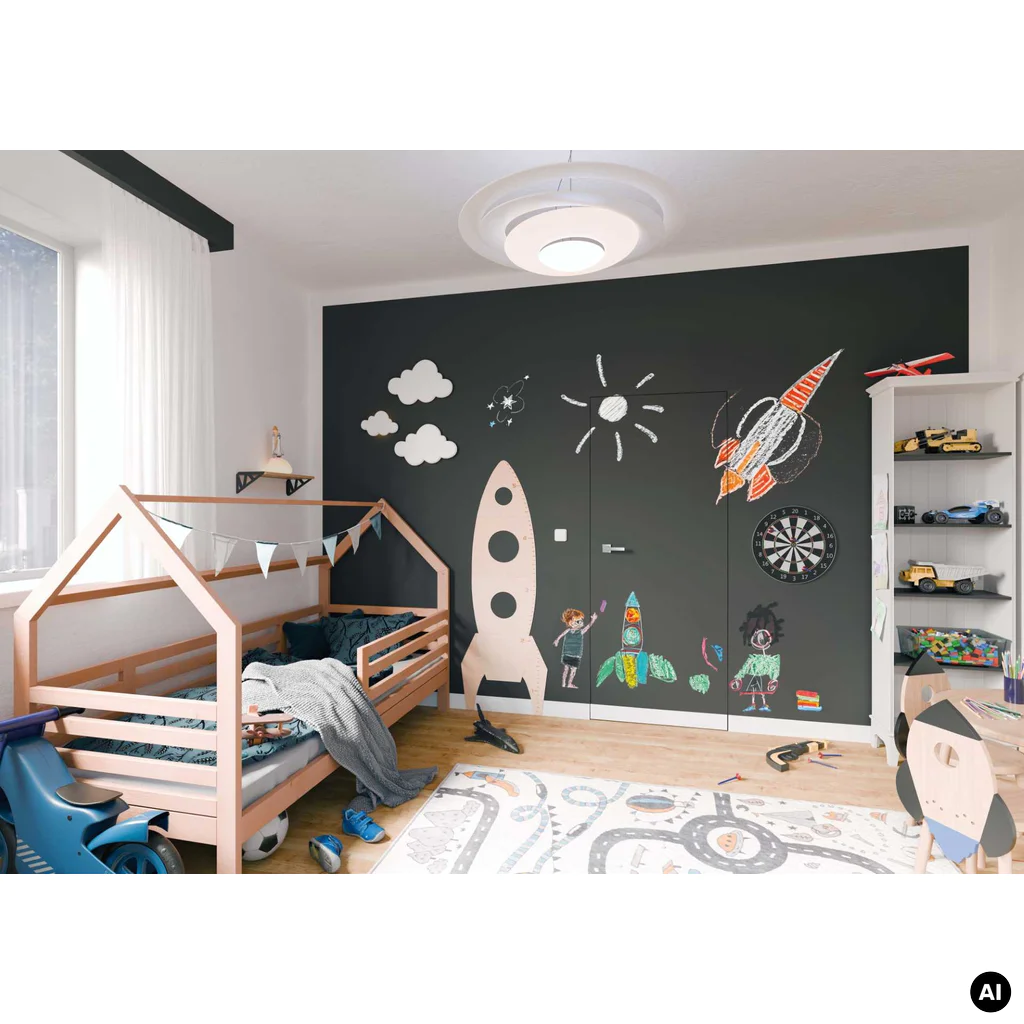 Drzwi Sara Eco 2 odwrotna przylga ukryte prawe WC 70 cm płyta, DRE 400010386