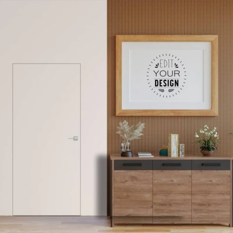 Drzwi ukryte białe + ościeżnica Sara Color lewe 60cm otwi