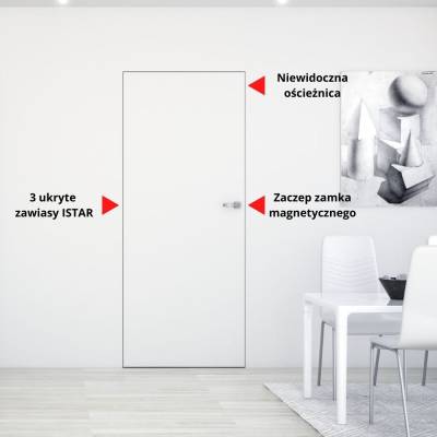 Ościeżnica aluminiowa Sara Eco 2 bezprzylgowa Prawa 70 3z , DRE 400010418