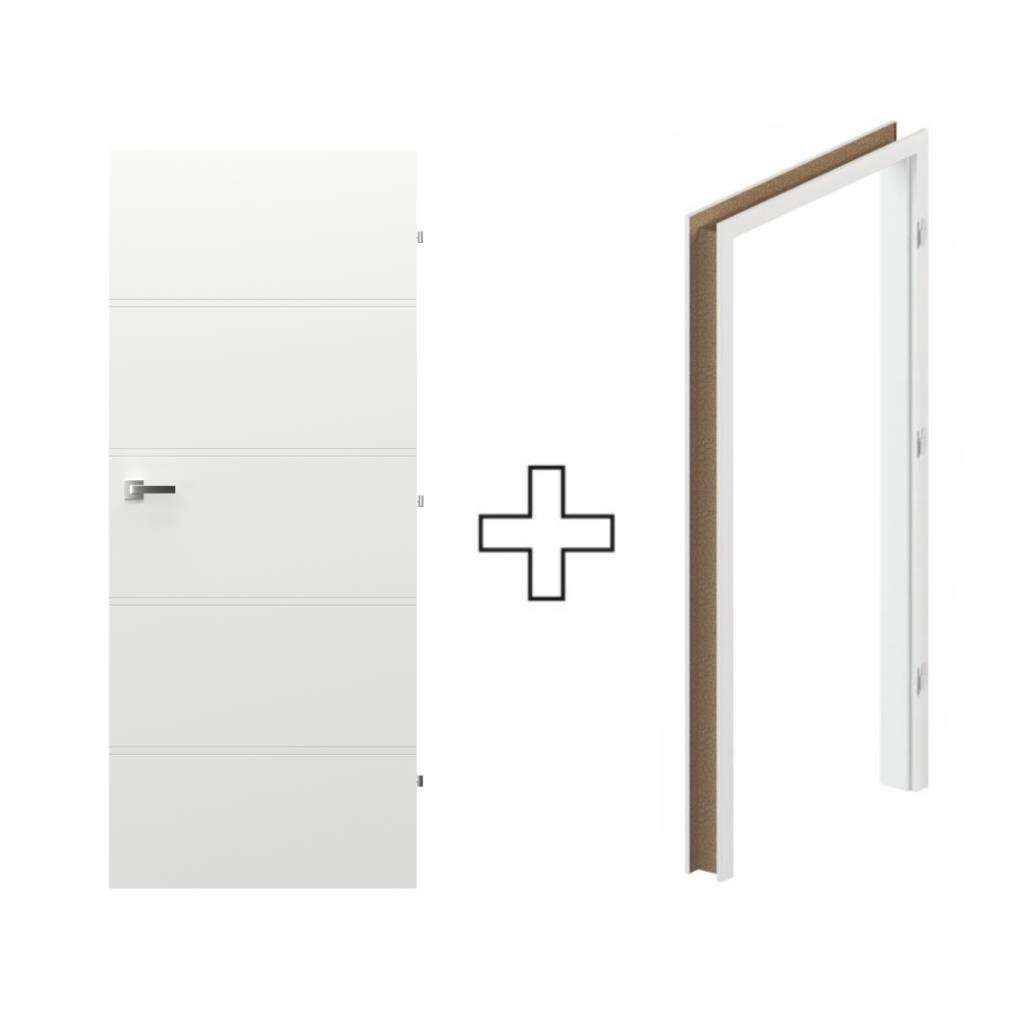 Komplet Drzwi + Ościeżnica Regulowana Porta Trim T prawe 80 przylgowe, TRIM SPXLT10P08LBI0SC30H000