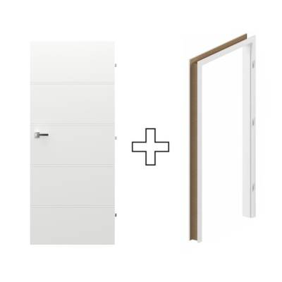 Komplet Drzwi + Ościeżnica Regulowana Porta Trim T prawe 80 przylgowe, TRIM SPXLT10P08LBI0SC30H000
