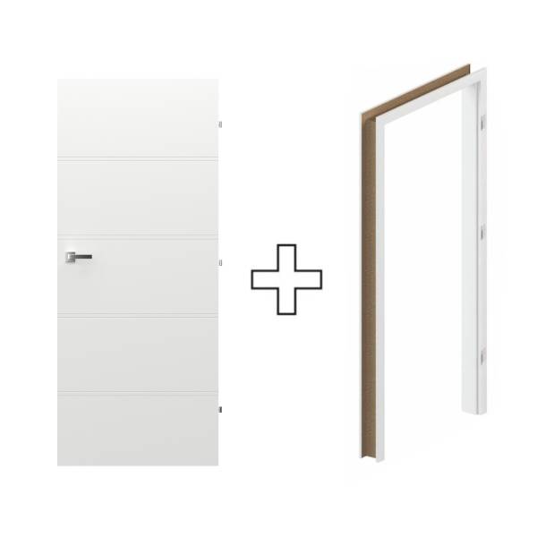 Komplet Drzwi + Ościeżnica Regulowana Porta Trim T prawe 80 przylgowe, TRIM SPXLT10P08LBI0SC30H000