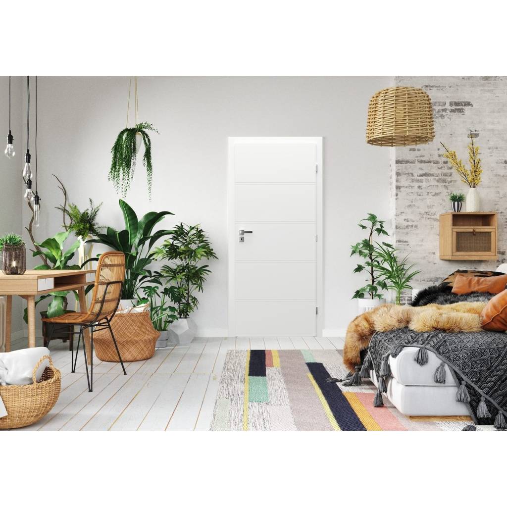 Komplet Drzwi + Ościeżnica Regulowana Porta Trim T prawe 80 przylgowe, TRIM SPXLT10P08LBI0SC30H000