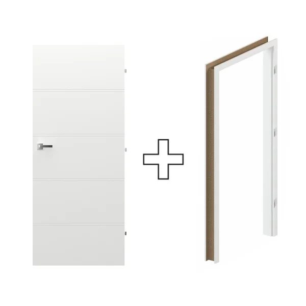 Komplet Drzwi + Ościeżnica Regulowana Porta Trim T prawe 7