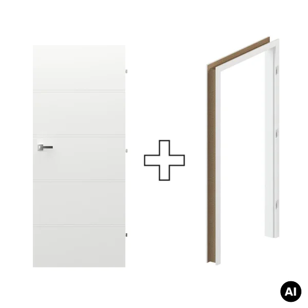 Komplet Drzwi + Ościeżnica Regulowana Porta Trim T prawe 7
