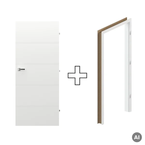 Komplet Drzwi + Ościeżnica Regulowana Porta Trim T prawe 7