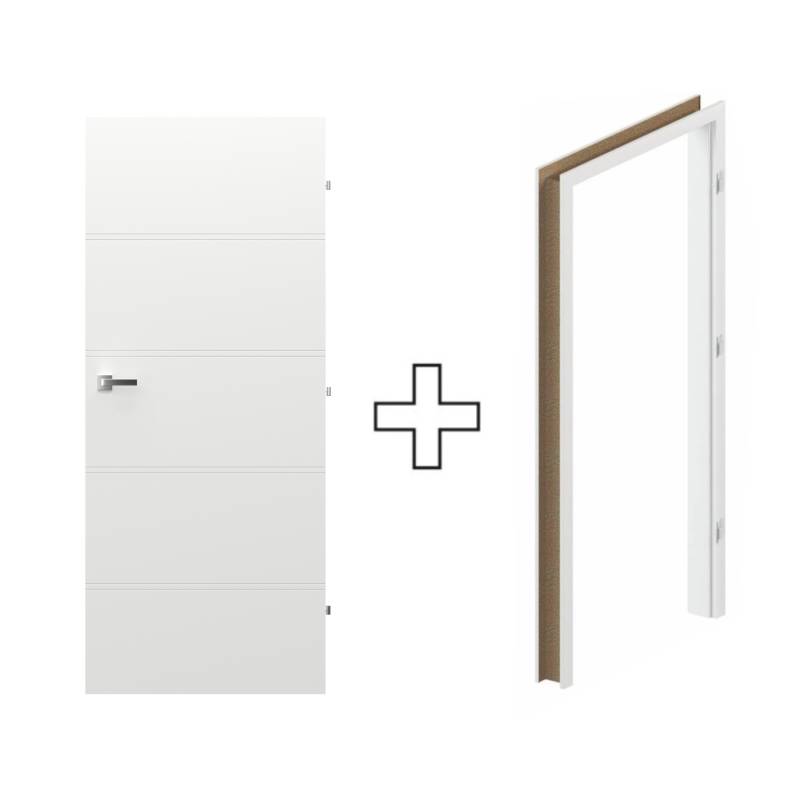 Komplet Drzwi + Ościeżnica Regulowana Porta Trim T prawe 70 przylgowe, TRIM SPXLT10P07LBI0SC30H000