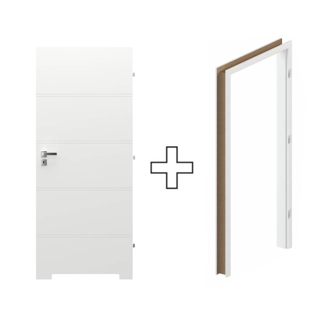 Komplet Drzwi + Ościeżnica Regulowana Porta Trim T prawe 70 przylgowe z podcięciem wentylacyjnym, TRIM SPXLT10P07LBIWSB30H000