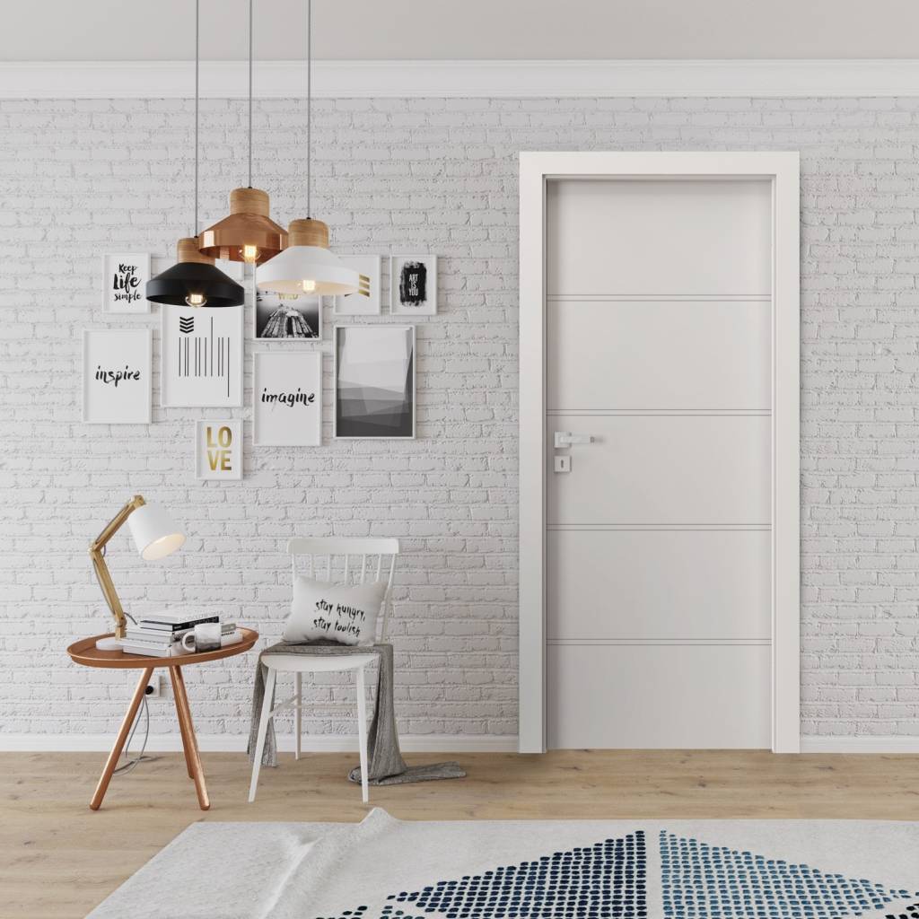 Komplet Drzwi + Ościeżnica Regulowana Porta Trim T prawe 70 przylgowe z podcięciem wentylacyjnym, TRIM SPXLT10P07LBIWSB30H000