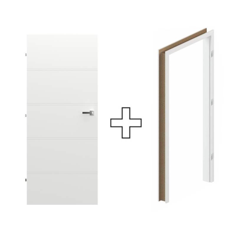 Komplet Drzwi + Ościeżnica Regulowana Porta Trim T lewe 90 przylgowe, TRIM SPXLT10L09LBI0SC30H000