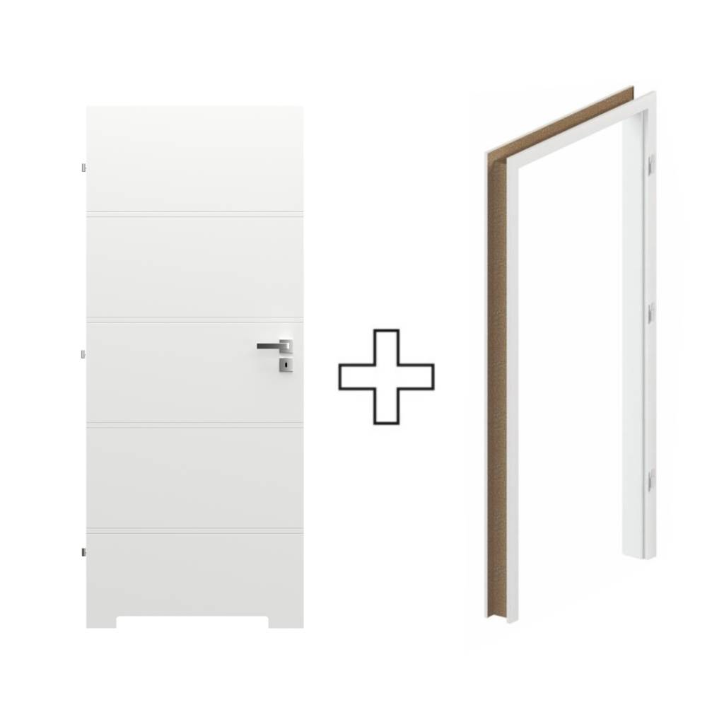 Komplet Drzwi + Ościeżnica Regulowana Porta Trim T lewe 80 przylgowe z podcięciem wentylacyjnym, TRIM SPXLT10L08LBIWSB30H000