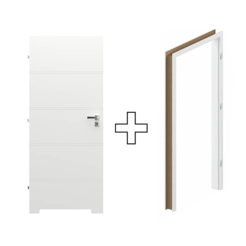 Komplet Drzwi + Ościeżnica Regulowana Porta Trim T lewe 70 przylgowe z podcięciem wentylacyjnym, TRIM SPXLT10L07LBIWSB30H000