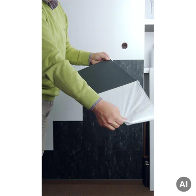 Panele Winylowe Samoprzylepne Kamień Łupek Czarny 1.8 mm, BZY616-6