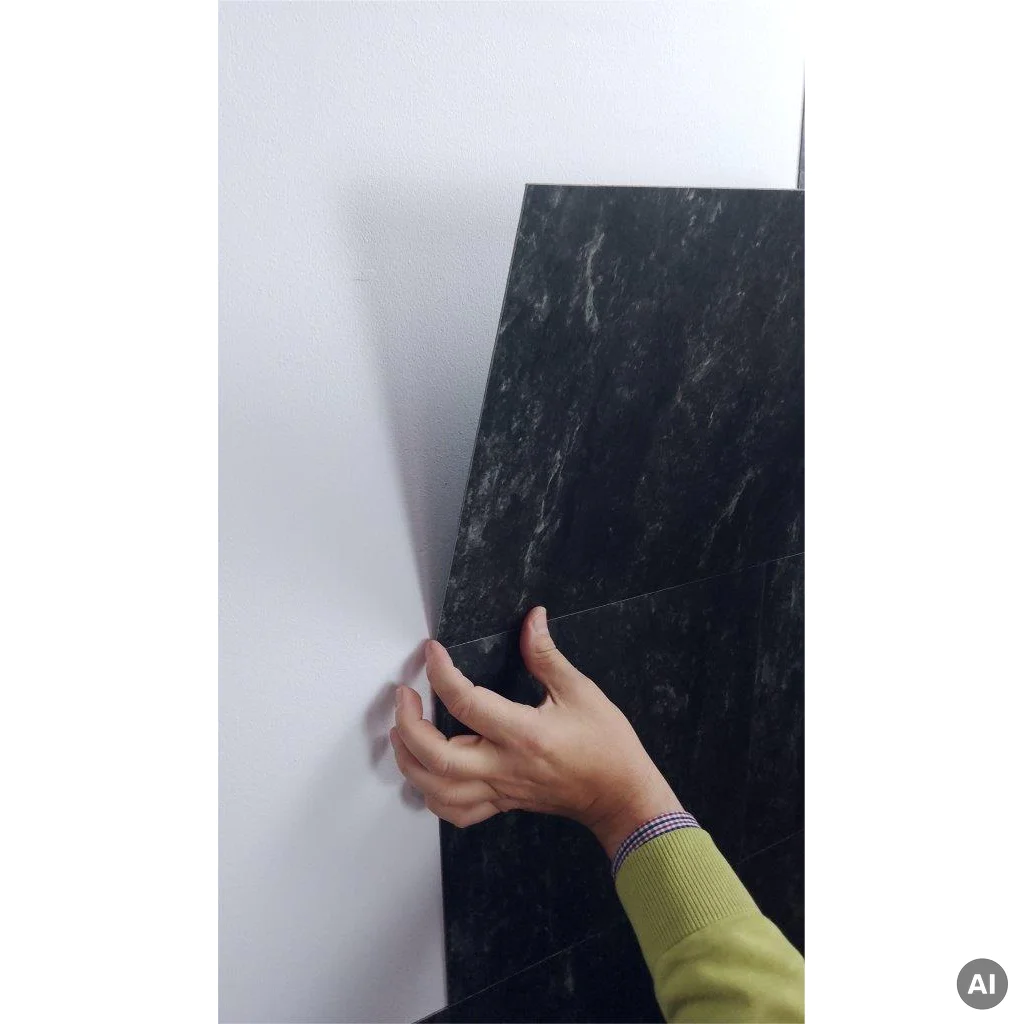 Panele Winylowe Samoprzylepne Kamień Łupek Czarny 1.8 mm, BZY616-6
