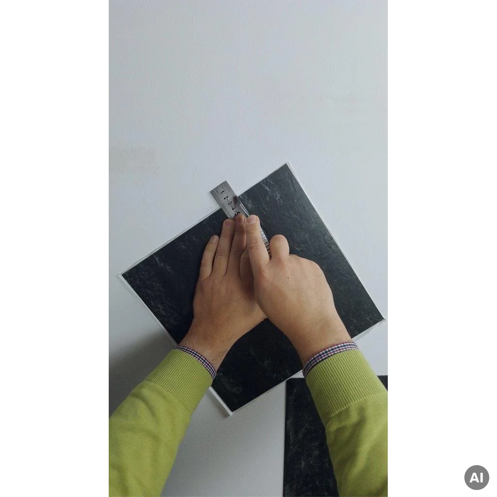 Panele Winylowe Samoprzylepne Kamień Łupek Czarny 1.8 mm, BZY616-6