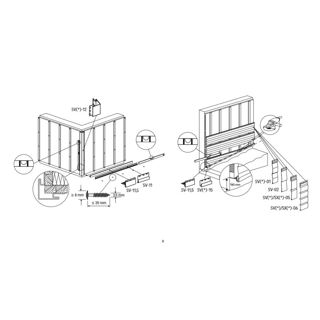 Panele zewnętrzne Fronto lamele Orzech 3028095