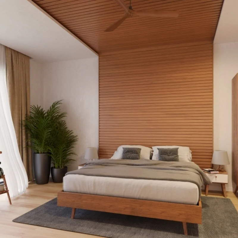 Panele zewnętrzne Fronto lamele Złoty Dąb 3028094 - 5