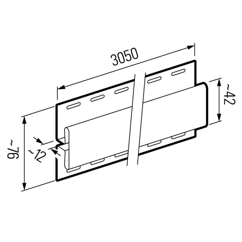 Panele zewnętrzne Listwa Łącznik Dąb SV-18 3008881