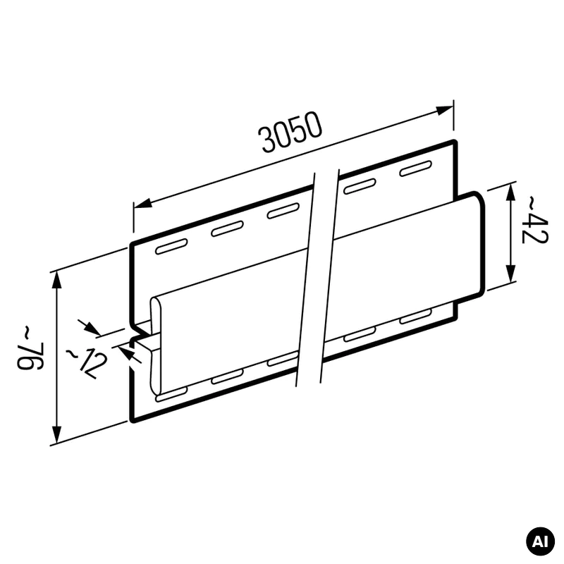 Panele zewnętrzne Listwa Łącznik Dąb SV-18 3008881 - 2