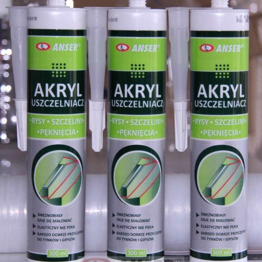 Uszczelniacz Akryl do listew Anser Biały 300 ml, T-79-17-0