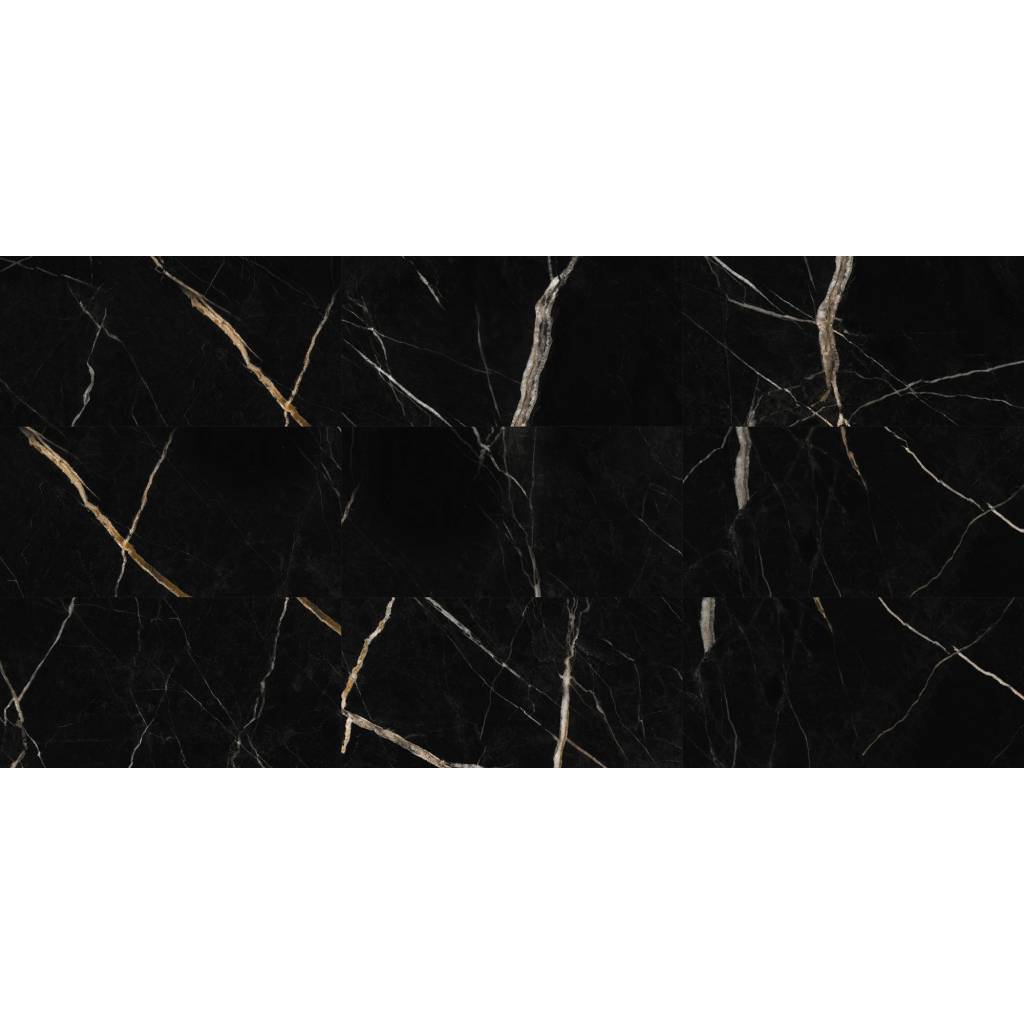 Panele ścienne Calacatta Black 30x60 Marmur Czarny Kamień Połysk 6053390