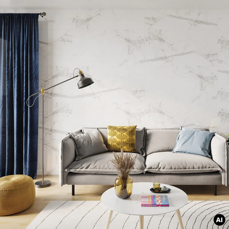 Panele ścienne Calacatta Snow 30x60 Marmur Biały Kamień M