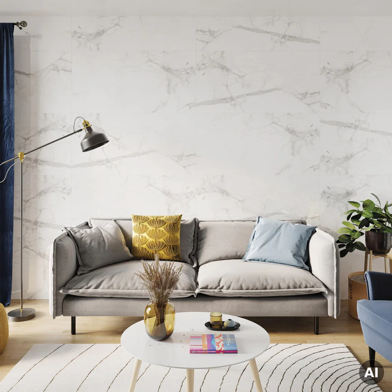 Panele ścienne Calacatta Snow 30x60 Marmur Biały Kamień M