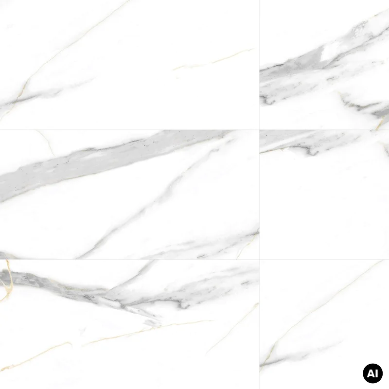 Panele ścienne Calacatta White 30x60 Marmur Biały Kamień