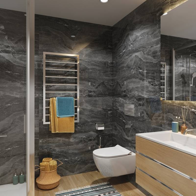 Panele ścienne Dark Stone 30x60 Kamień Szary Ciemny Połysk 6053392