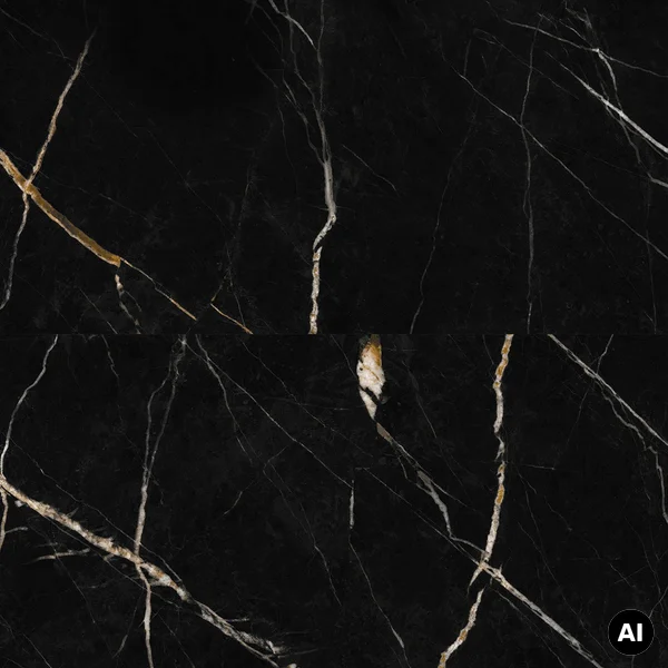 Panele ścienne Calacatta Black Marmur Czarny Złoty Połysk