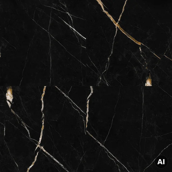 Panele ścienne Calacatta Black Marmur Czarny Złoty Połysk