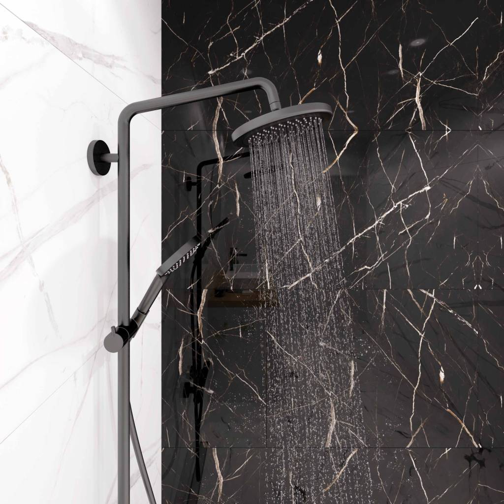 Panele ścienne Calacatta Black Marmur Czarny Złoty Połysk 120x60 6053395, 6053395