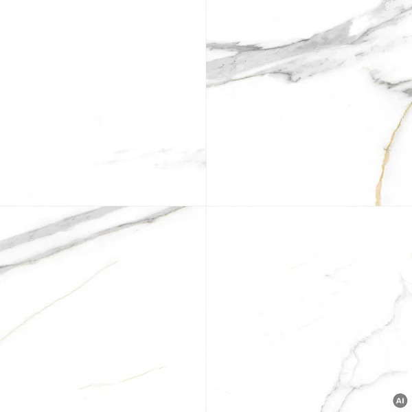 Panele ścienne Calacatta White Biały Marmur Połysk 120x60