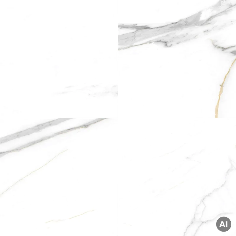 Panele ścienne Calacatta White Biały Marmur Połysk 120x60