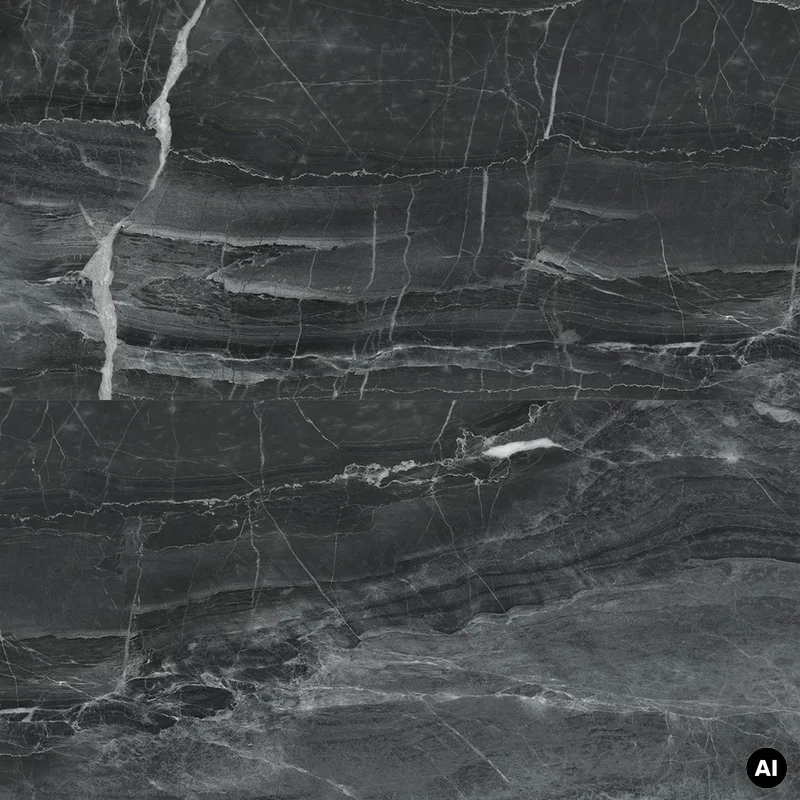 Panele ścienne Dark Stone Czarny Marmur Połysk 120x60 6053
