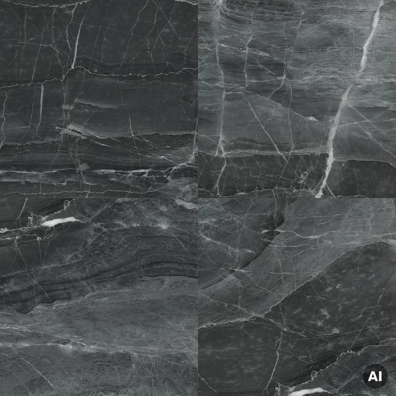 Panele ścienne Dark Stone Czarny Marmur Połysk 120x60 6053