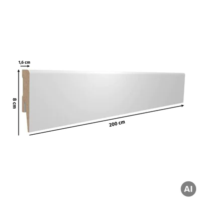 Listwa Invado Gold P129 Biała 2m, 100054033