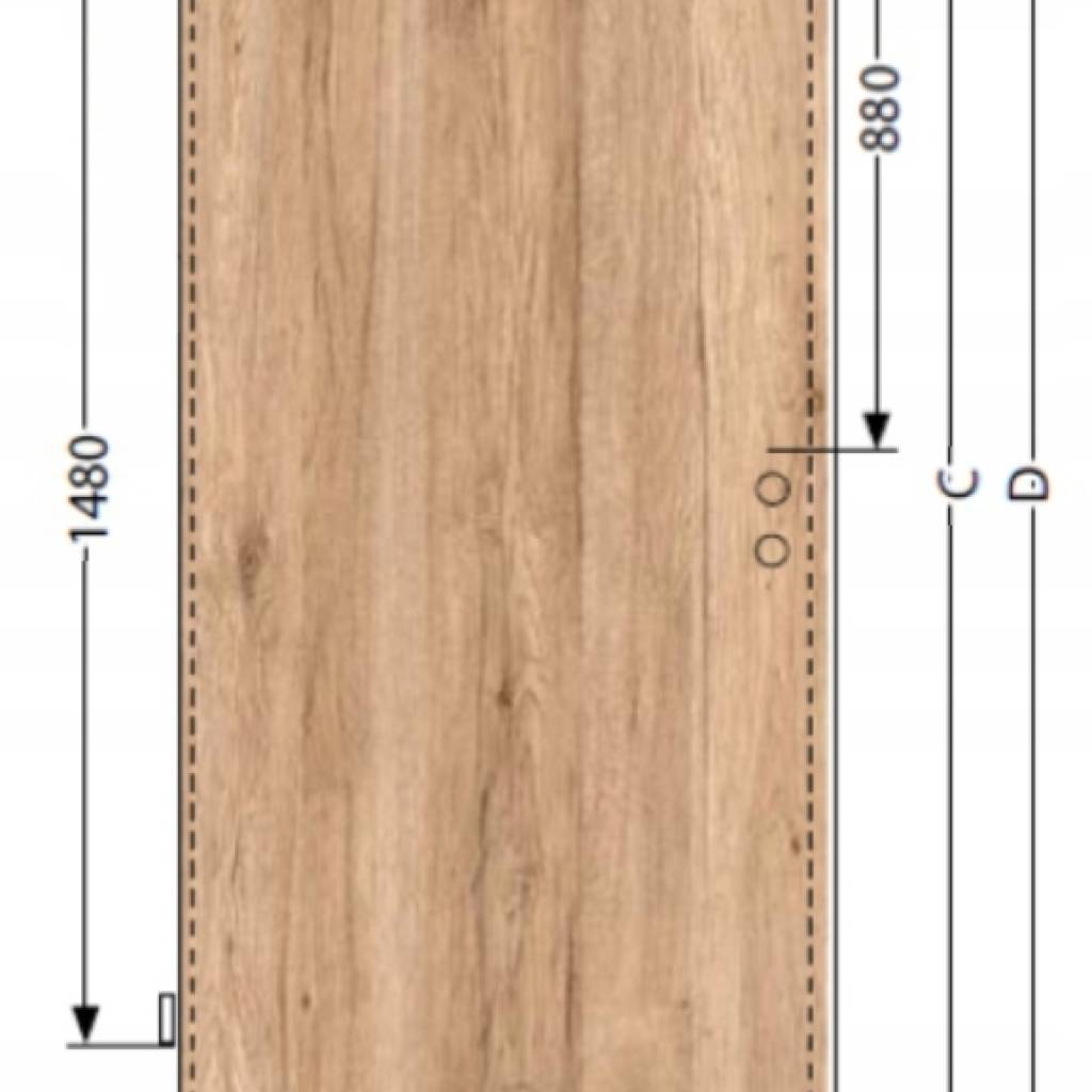 Komplet drzwi + ościeżnica Norma Decor 1 Lewe 70 cm Przylgowe , 100051757