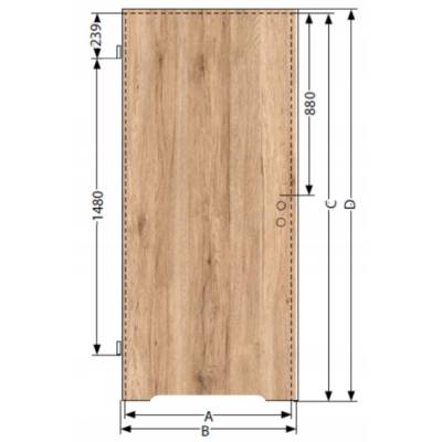 Komplet drzwi + ościeżnica Norma Decor 1 Lewe 70 cm Przylgowe z podcięciem wentylacyjnym, 100054318