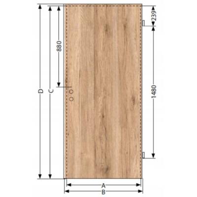 Komplet drzwi + ościeżnica Norma Decor 1 Prawe 80 cm Przylgowe , 100051760