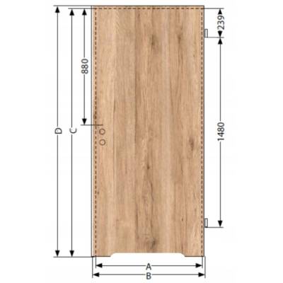 Komplet drzwi + ościeżnica Komplet drzwi + ościeżnica Norma Decor 1 Prawe 80 cm Przylgowe z podcięciem wentylacyjnym