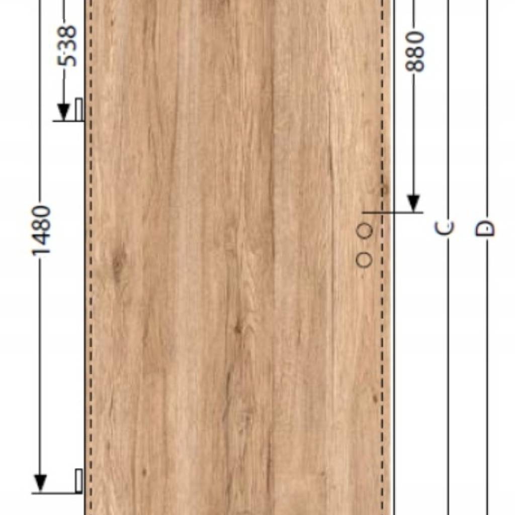 Komplet drzwi + ościeżnica Norma Decor 1 Lewe 90 cm Przylgowe, 100038380
