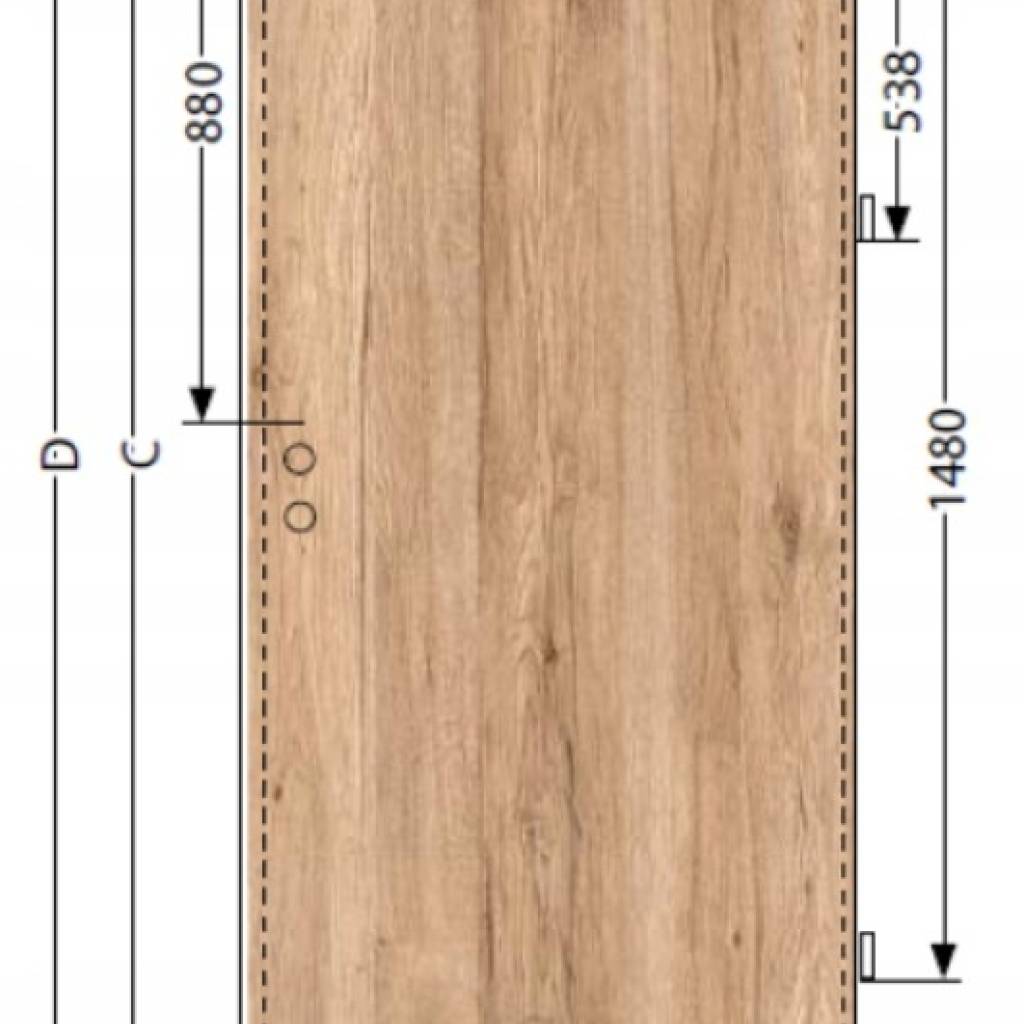 Komplet drzwi + ościeżnica Norma Decor 1 Prawe 90 cm Przylgowe , 100054310