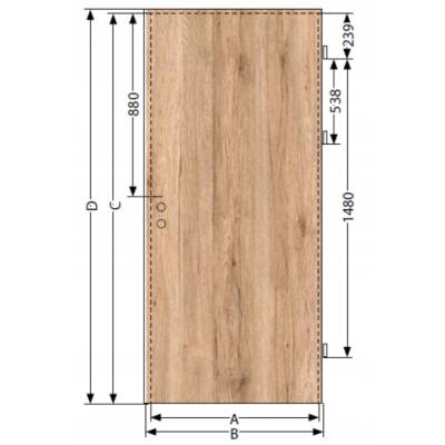Komplet drzwi + ościeżnica Norma Decor 1 Prawe 90 cm Przylgowe , 100054310